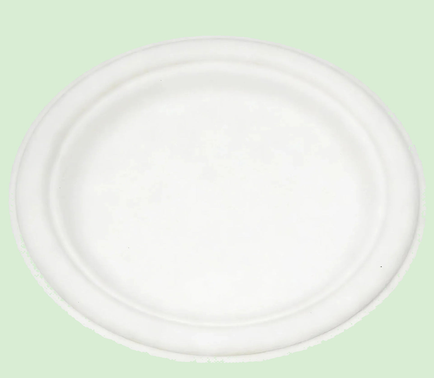 White ceramic plate on a white background
